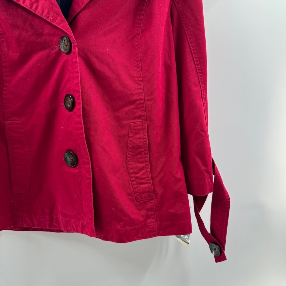 Merona Red Button-Up Coat Size XL NWT Flattering Fall/Winter Layer - Picture 3 of 7